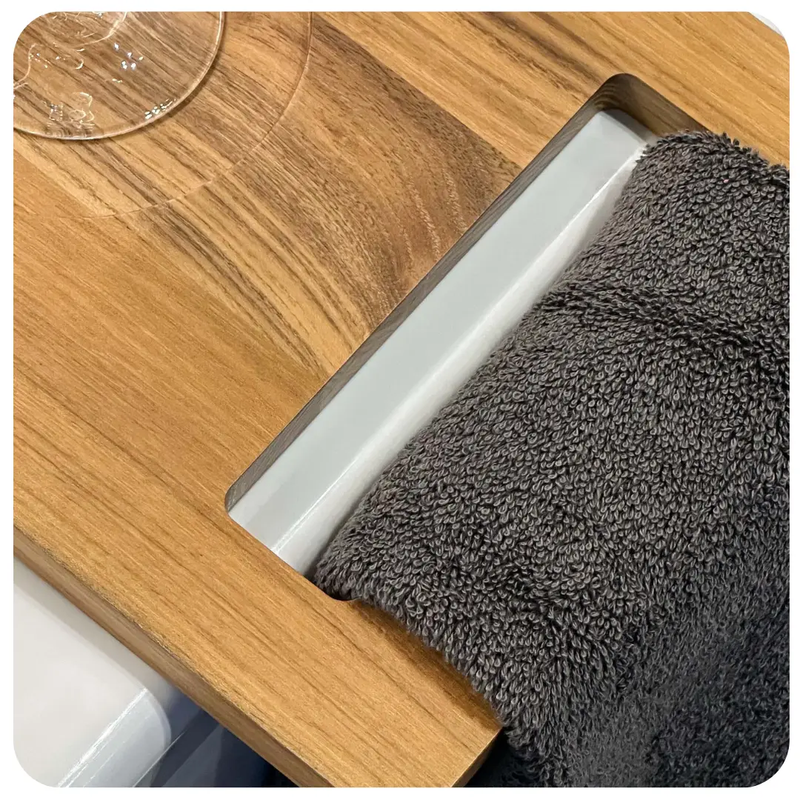 Zeek Natural Solid Wood Bathtub Tray Caddy ZBC3409 by ZEEK