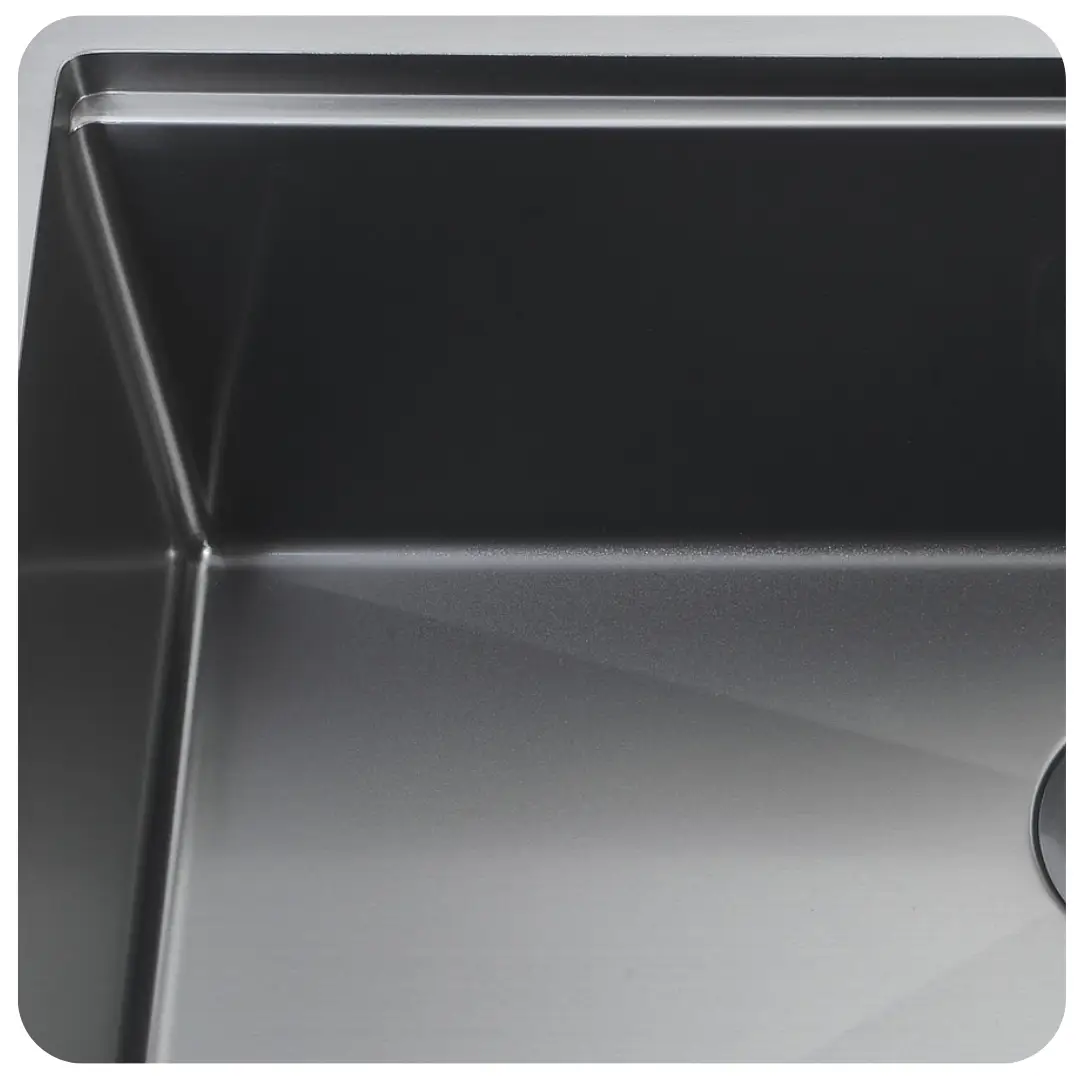 Zeek 32" Workstation Double Bowl Gunmetal Matte Black Undermount / Drop-In Kitchen Sink With Accessories PVD Nano Tech Coating ENZO ZW-B509 by ZEEK