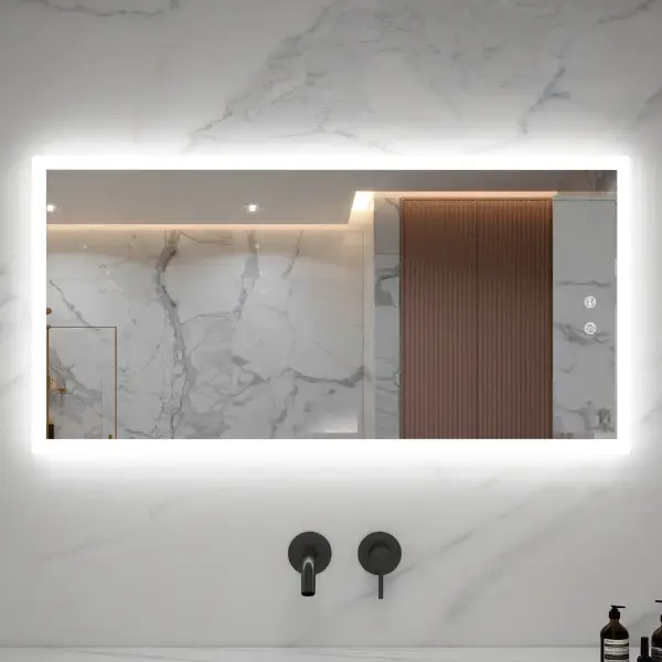 Zeek 48"x24" Backlit LED Rectangular Bathroom Wall Mirror For MA4824 by ZEEK