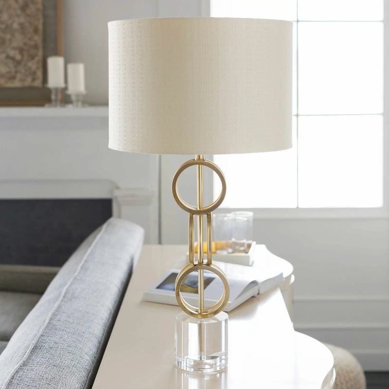 Zell Gold Crystal Table Lamp - Clearance by Boutique Rugs