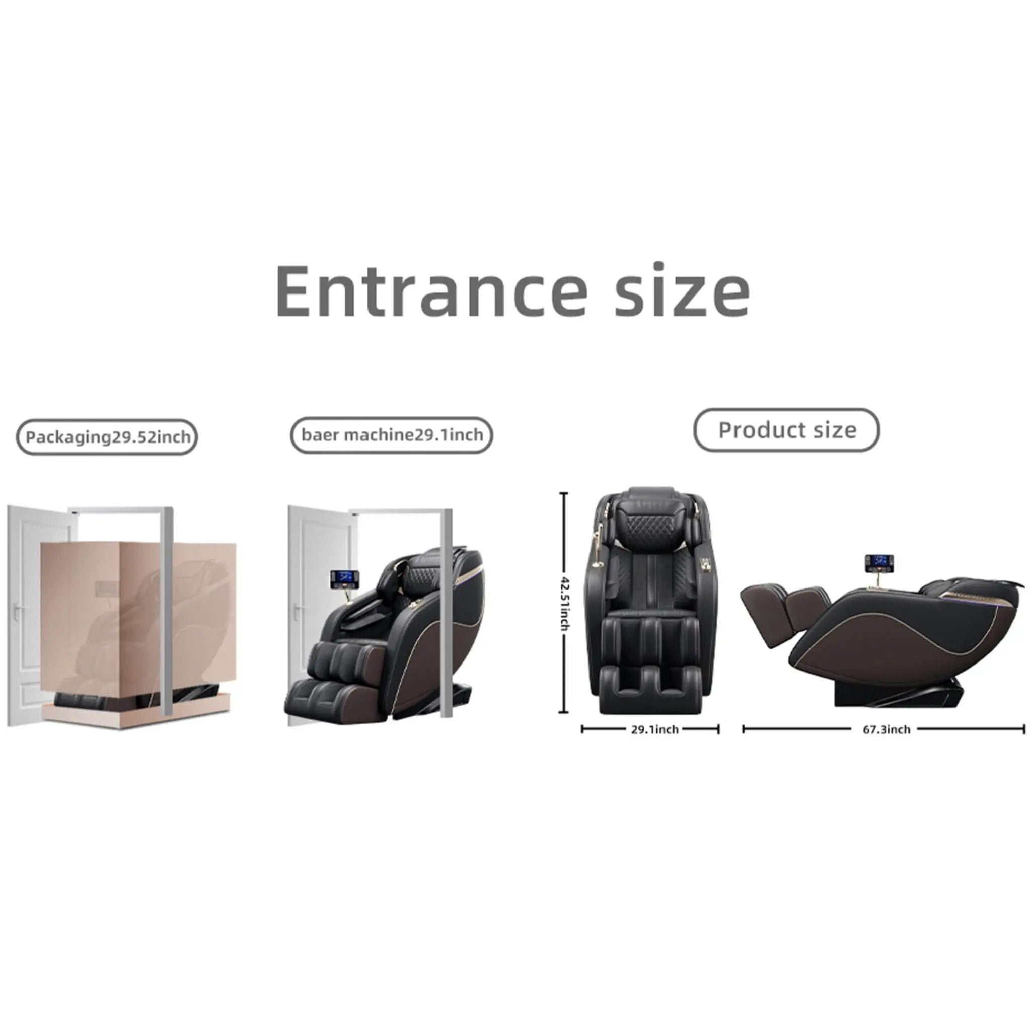Airvana Infinity Zero-Gravity Heated Massage Chair With SL Track And Built-In Speakers (SAK46029) by SAKSBY WHOLESALE