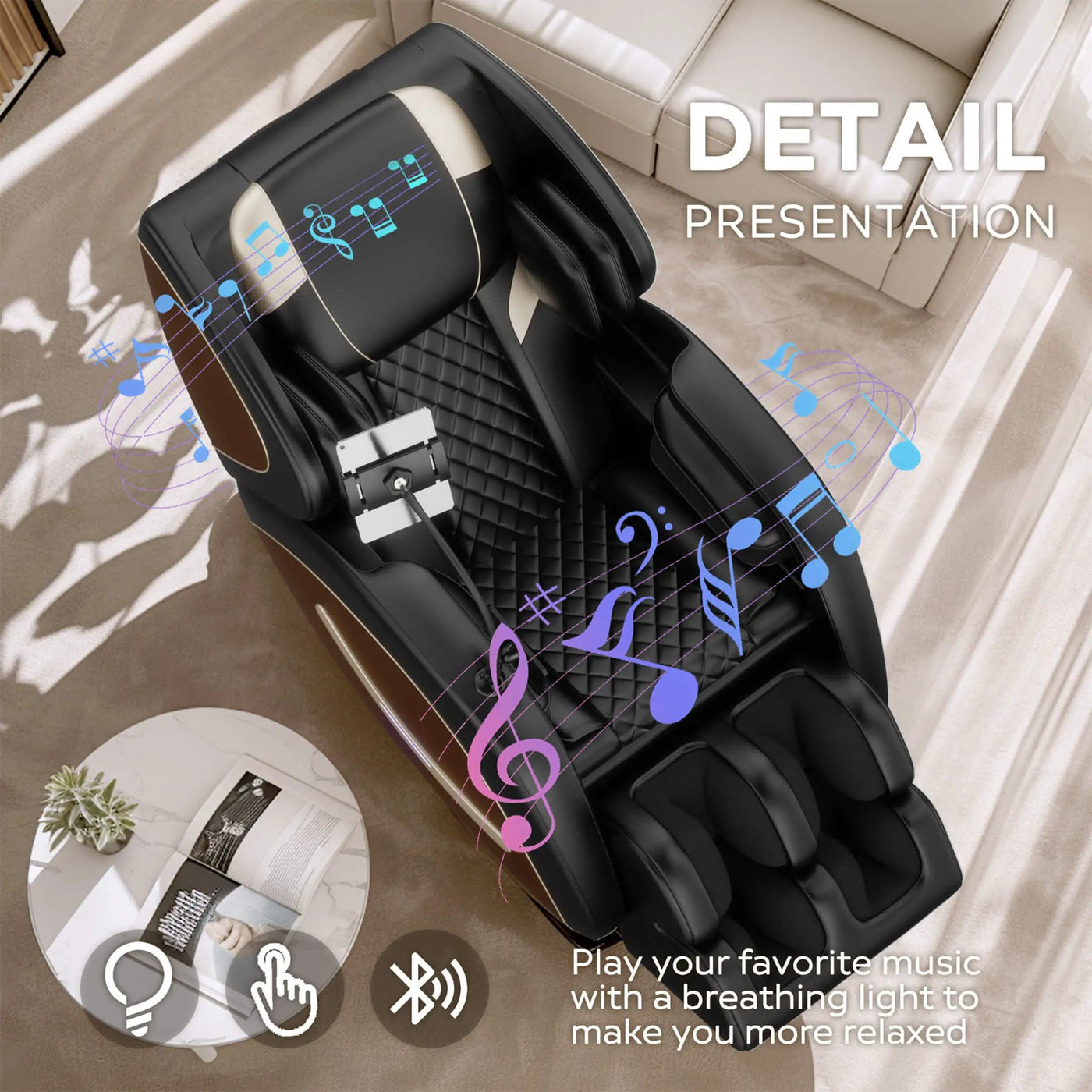 Sovereign Zero-Gravity Massage Chair With Six Massage Rollers (SAK32089) by SAKSBY WHOLESALE