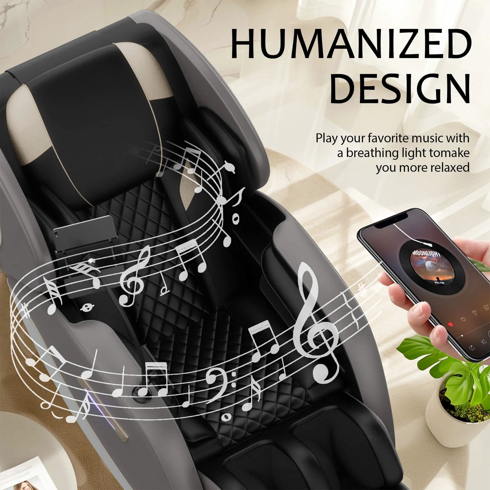Airvana Opulence Zero-Gravity Massage Recliner Chair With Bluetooth Audio (SAK31972) by SAKSBY WHOLESALE