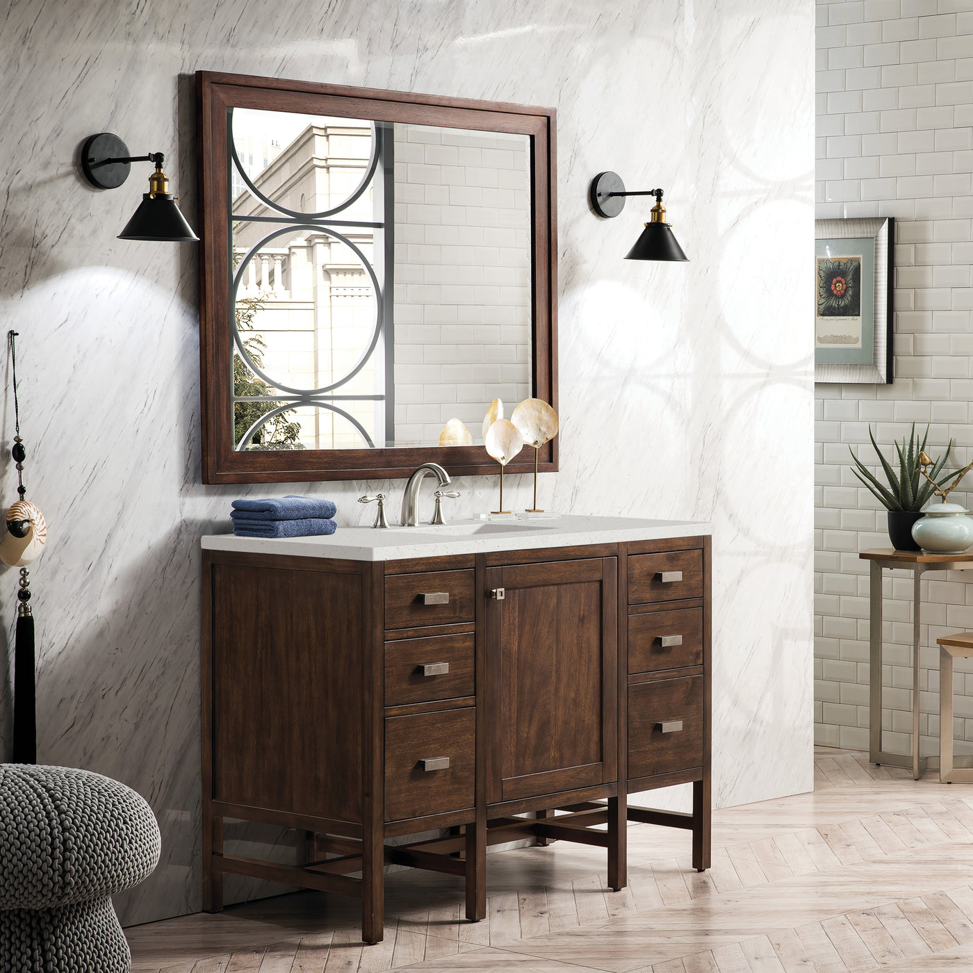 James Martin Addison 48" Single Bathroom Vanity, Mid-Century Acacia, view 18