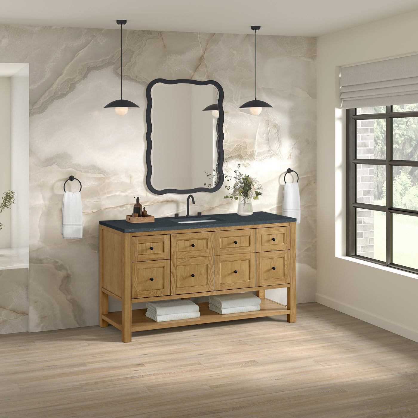 James Martin Breckenridge 60" Single Bathroom Vanity, Light Natural Oak, view 32