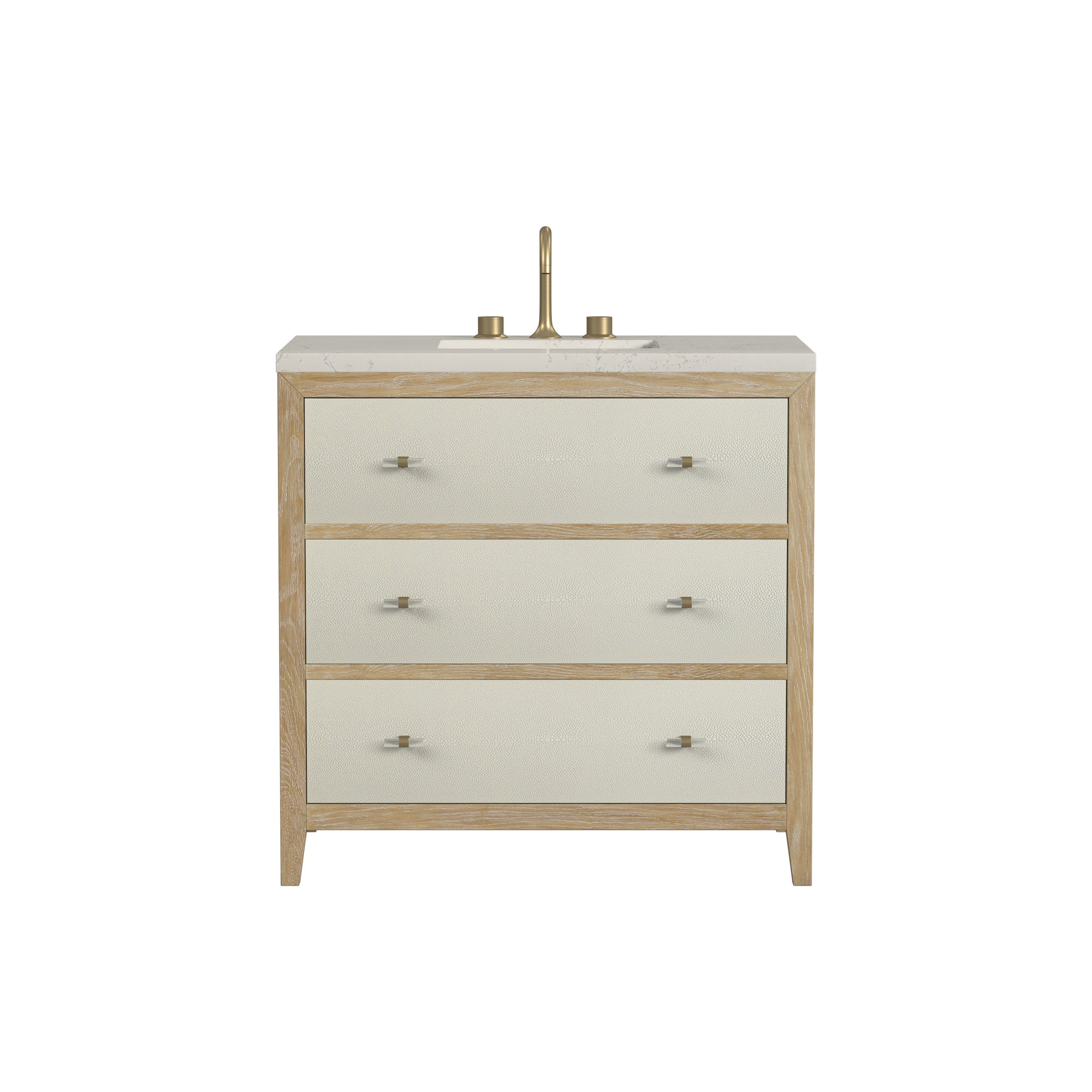 James Martin Celeste 36" Single Bathroom Vanity, Sunwashed Oak with Embossed Shagreen Drawer Fronts, view 32