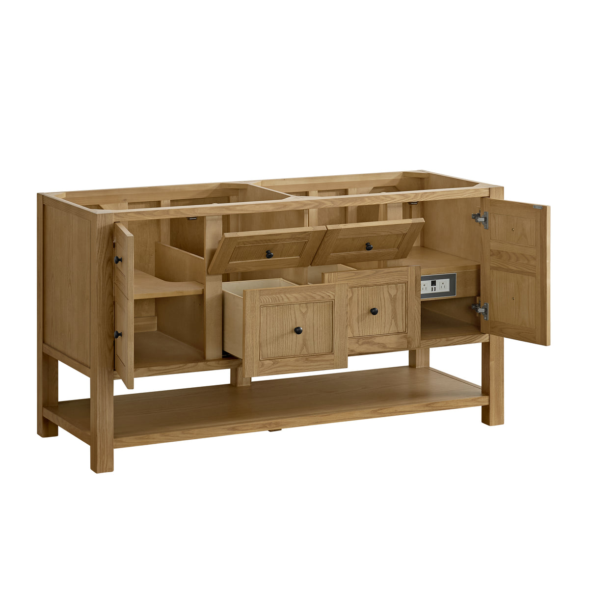 James Martin Breckenridge 60" Double Bathroom Vanity, Light Natural Oak, view 19
