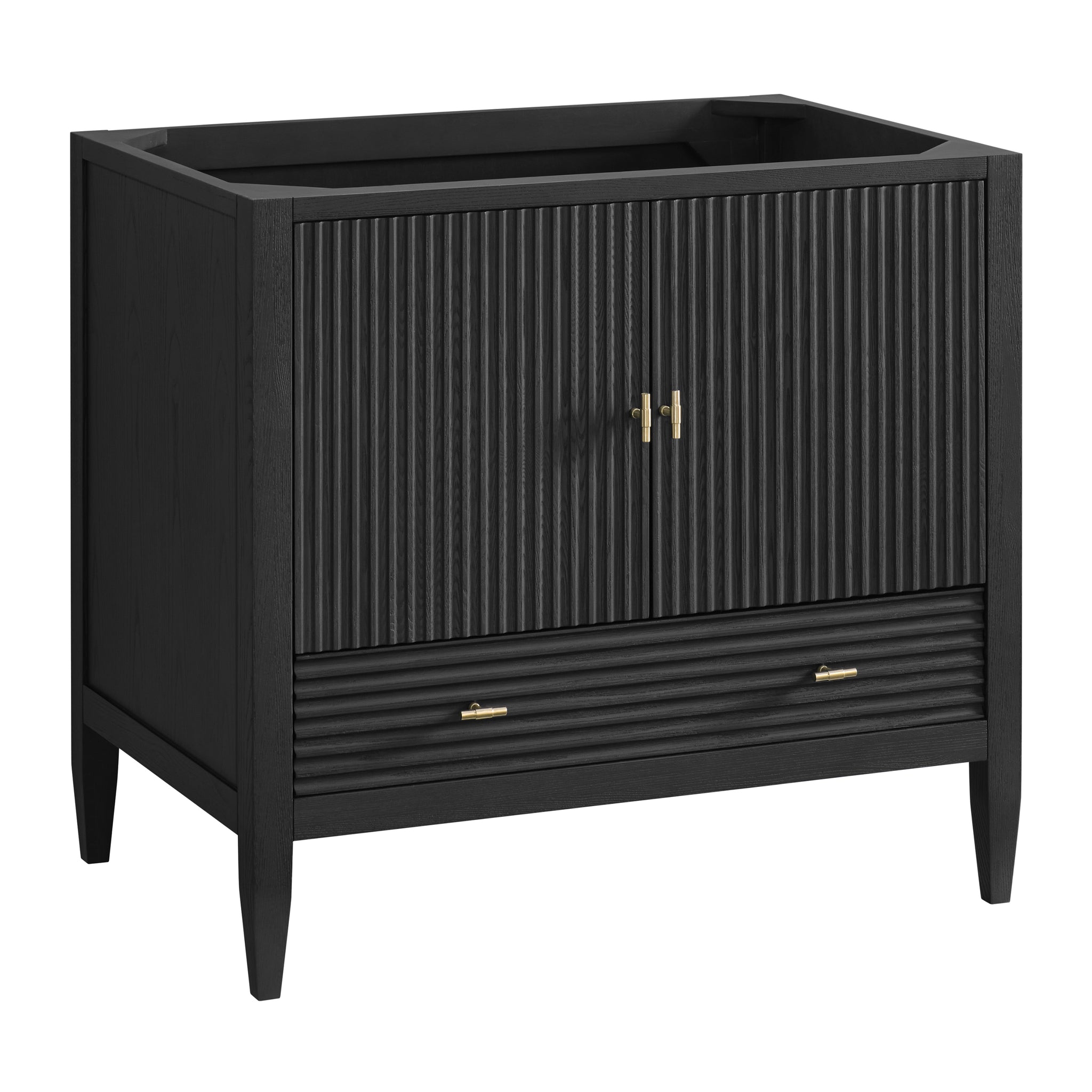 James Martin Myrrin 36" Single Bathroom Vanity, Carbon Oak, view 30