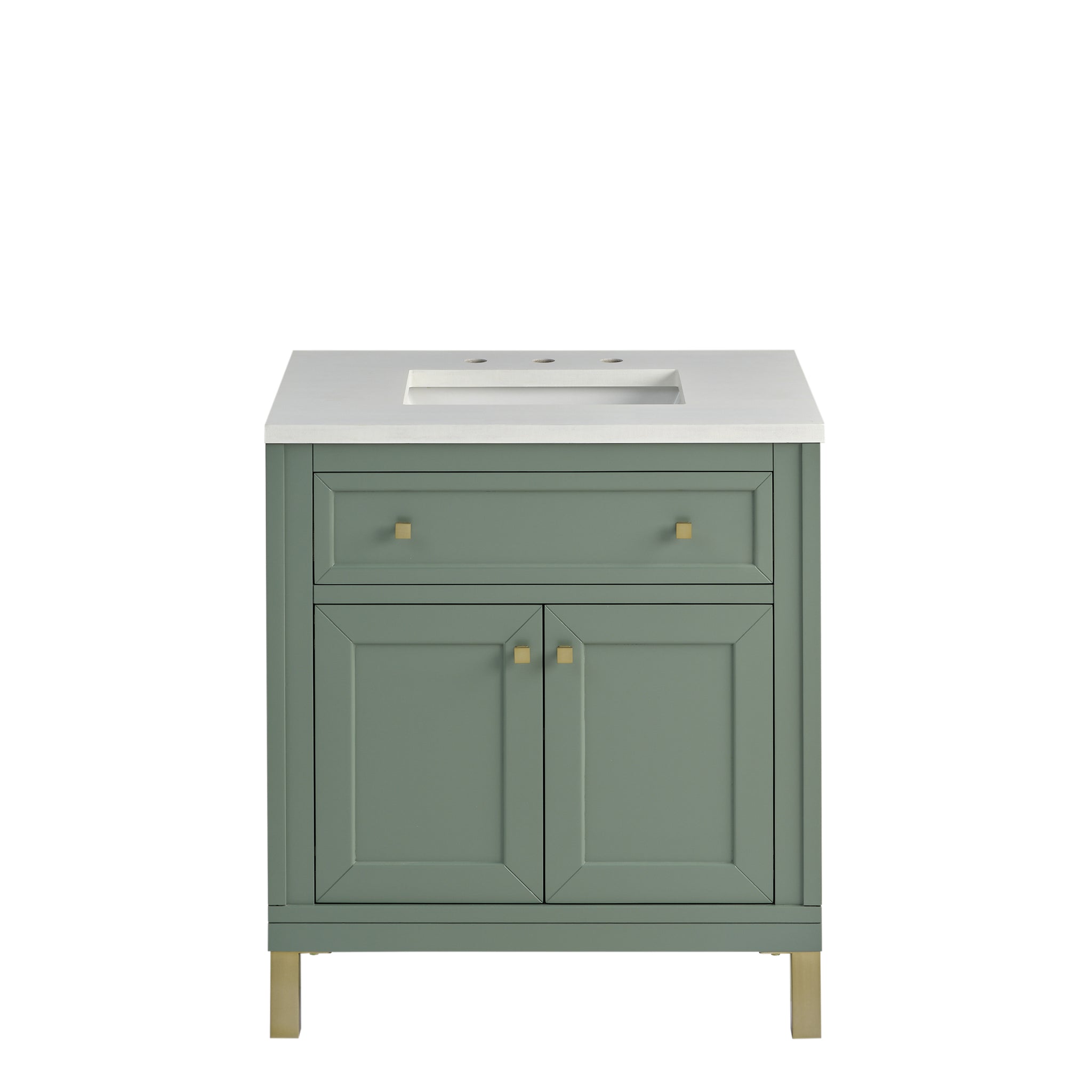 James Martin Chicago 30" Single Bathroom Vanity, Smokey Celadon, view 24