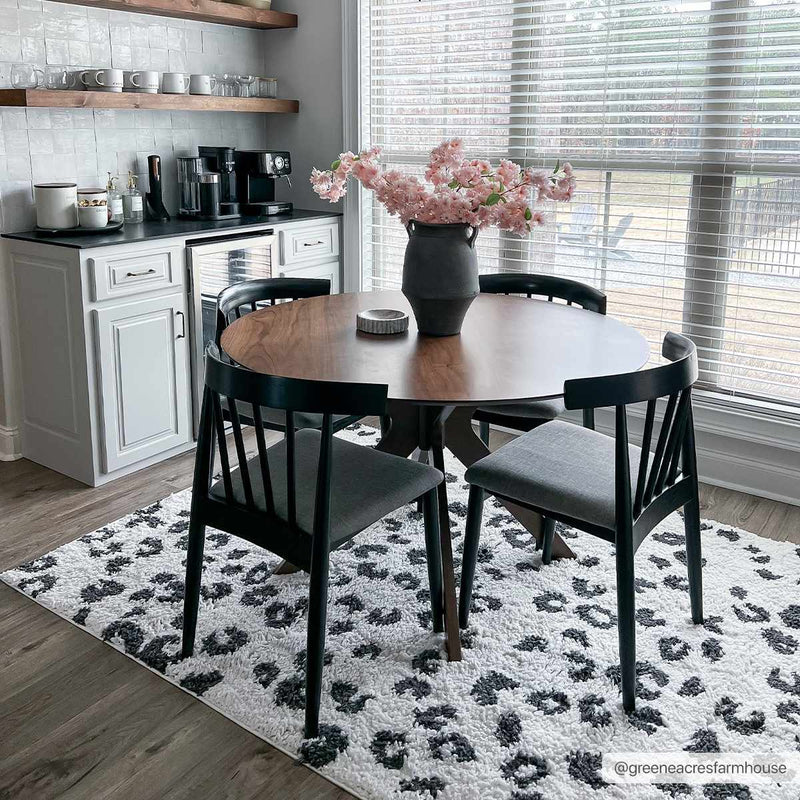 Zhen Black Spots Leopard Rug - Clearance by Boutique Rugs