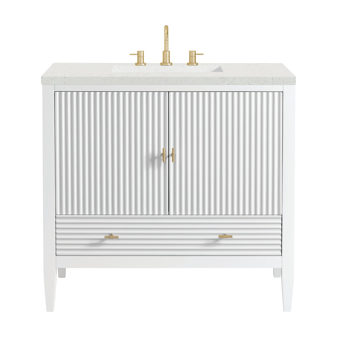 James Martin Myrrin 36" Single Bathroom Vanity, Bright White, view 21