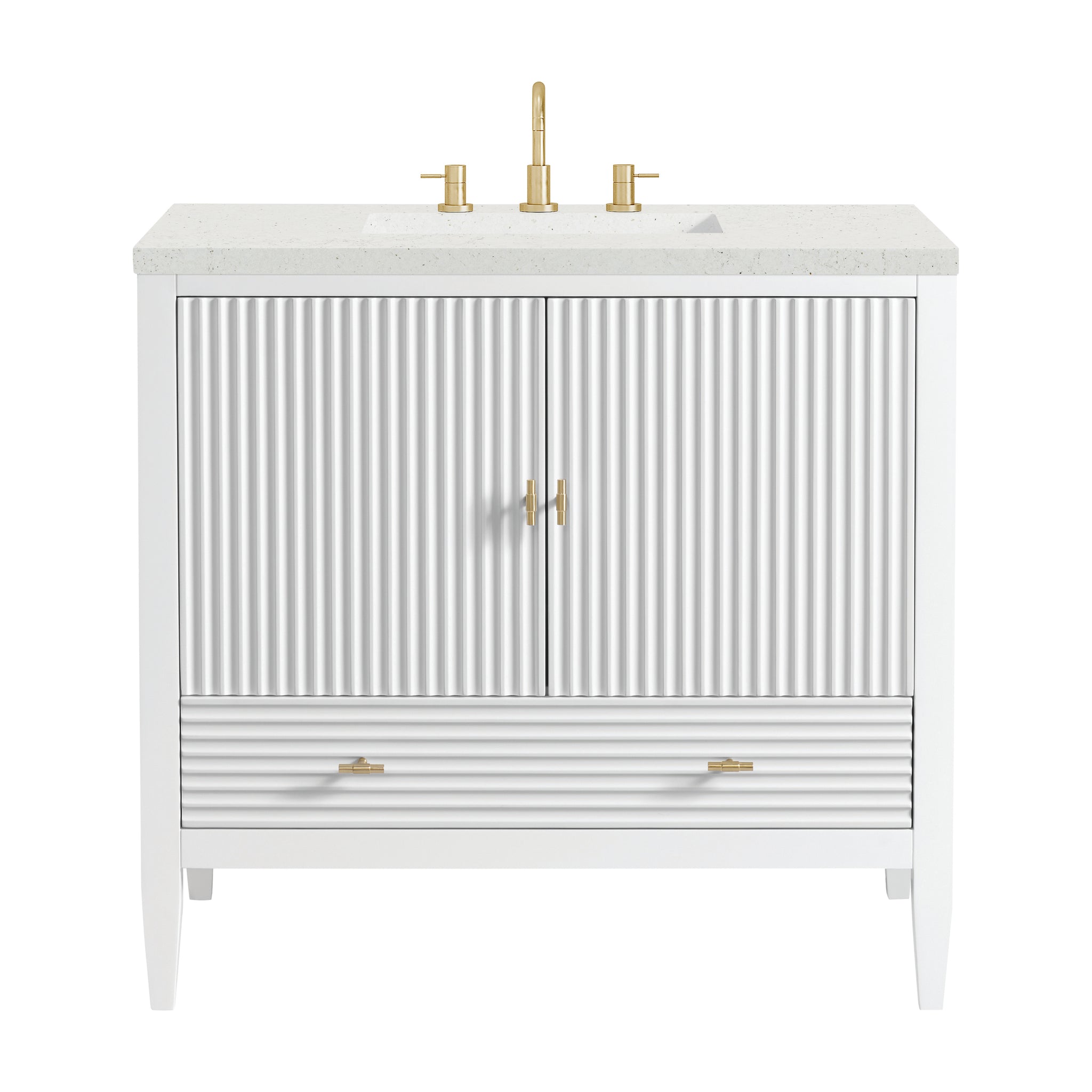 James Martin Myrrin 36" Single Bathroom Vanity, Bright White, view 21