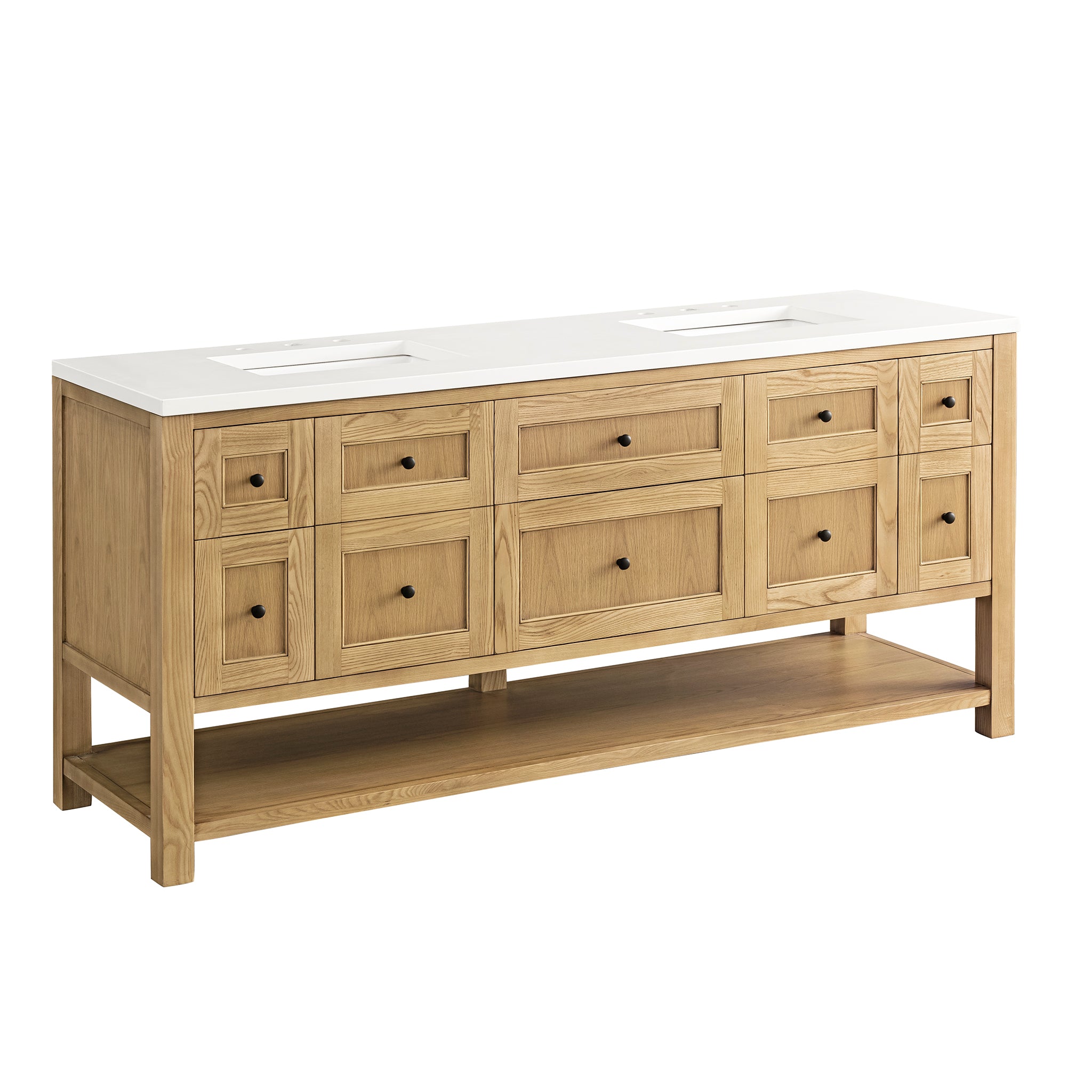 James Martin Breckenridge 72" Double Bathroom Vanity, Light Natural Oak, view 23