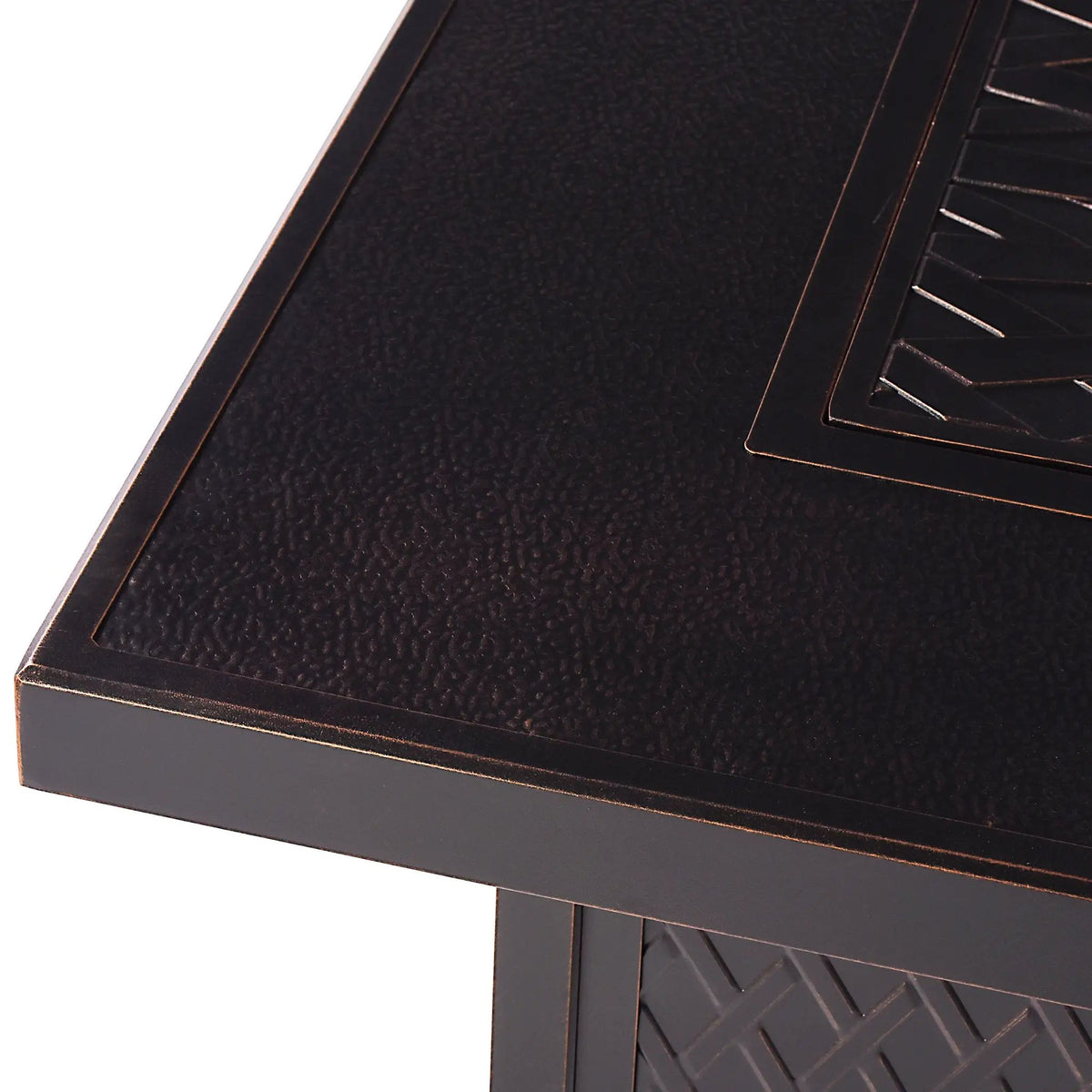 Aluminum 48-in Rectangular Propane Fire Table, Beads, Covers and Lid by Sharicks