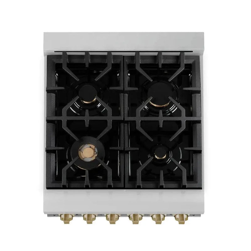 ZLINE 24" Autograph Dual Fuel Range, Stainless, RAZ-24-CB by Farmhouse Kitchen and Bath
