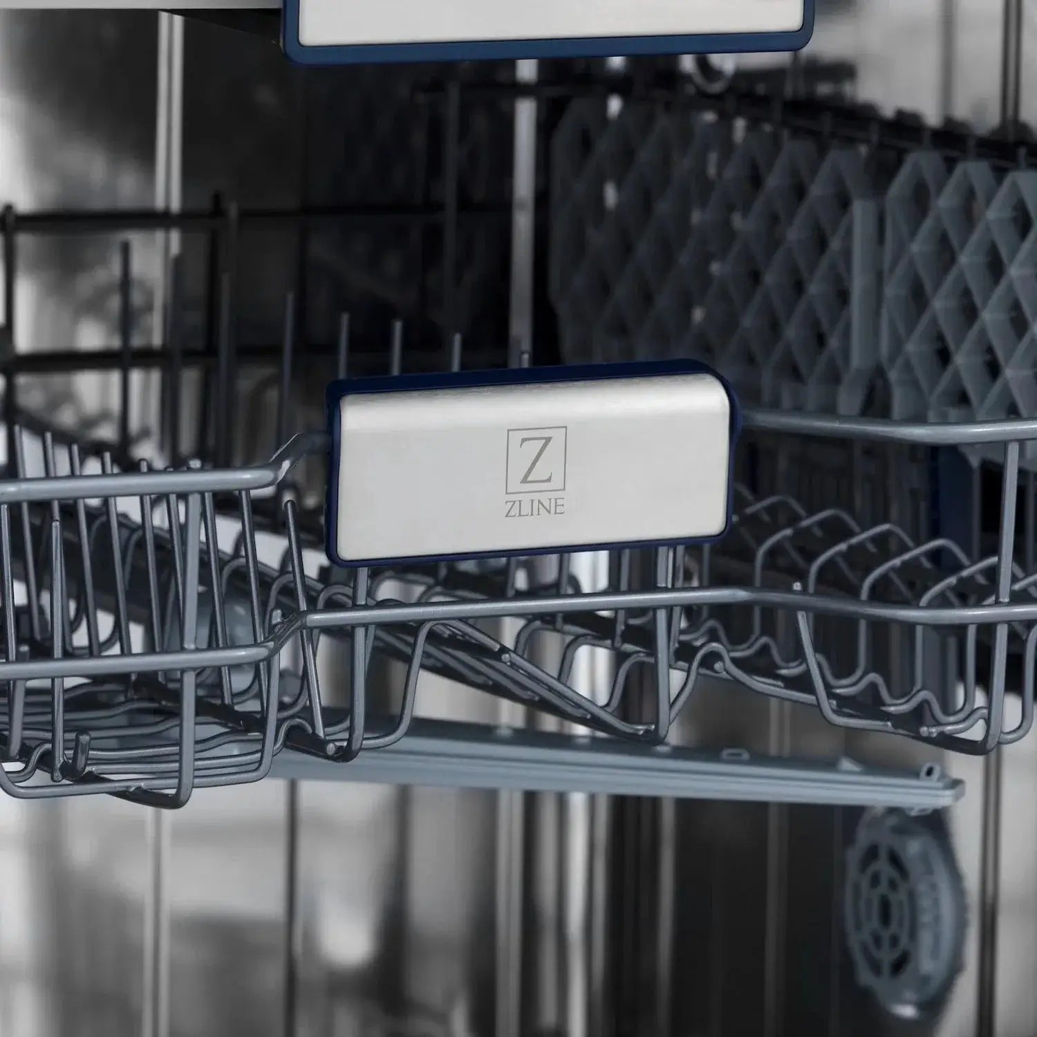 ZLINE 24" Autograph Dishwasher, White Door, Black Handle, DWVZ-WM-24-MB by Farmhouse Kitchen and Bath
