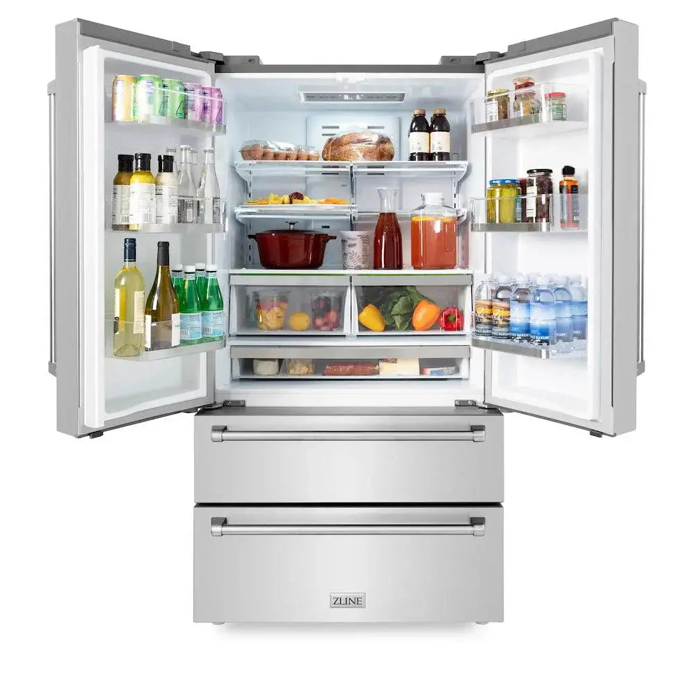 ZLINE Kitchen Package Refrigerator, Range , Range Hood , Microwave, Dishwasher 5KPR-RARH60-MWDWV by Farmhouse Kitchen and Bath