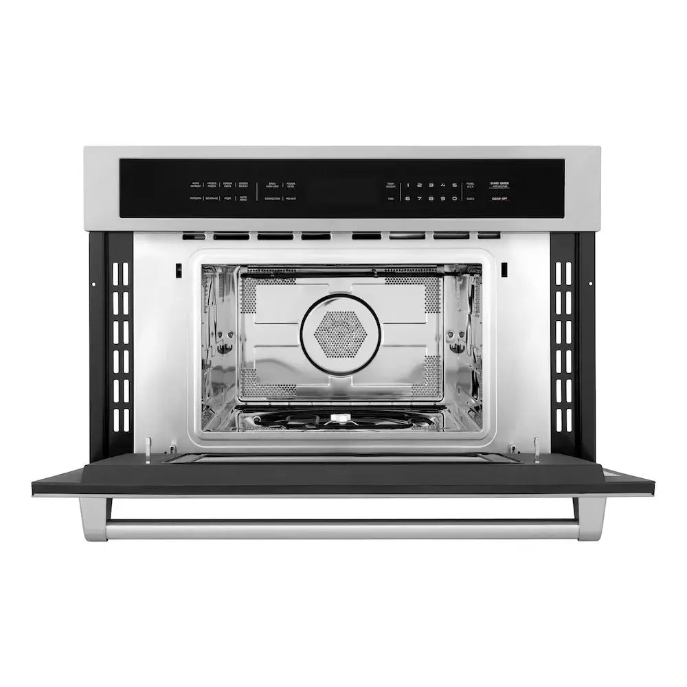 ZLINE Kitchen Package Refrigerator, Rangetop, Wall Oven, Microwave 4KPR-RT30-MWAWS by Farmhouse Kitchen and Bath