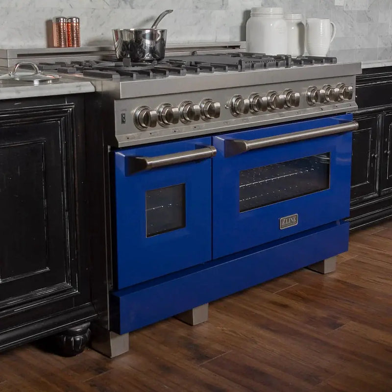 ZLINE 48" Bundle Range RAS-BG-48 & Range Hood 8654BG-48, 2KP-RASBGRH48 by Farmhouse Kitchen and Bath