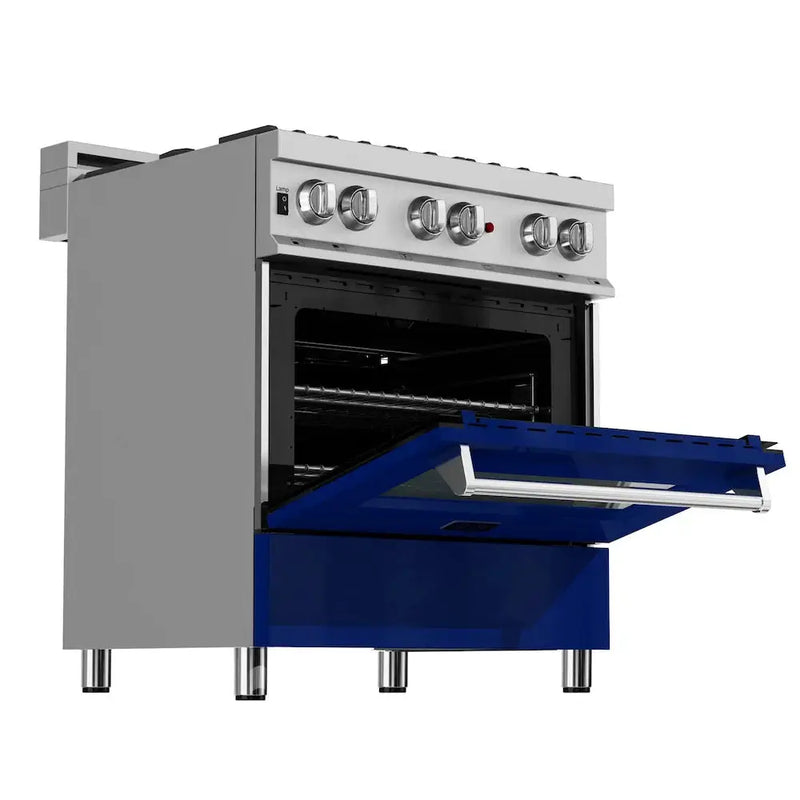 ZLINE 30" Bundle Range RAS-BG-30 & Range Hood 8654BG-30, 2KP-RASBGRH30 by Farmhouse Kitchen and Bath