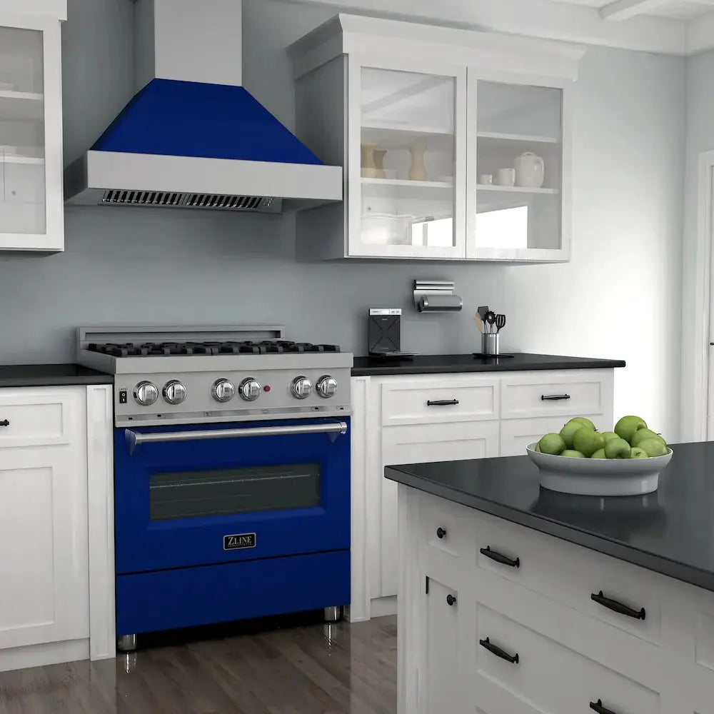 ZLINE 30" Bundle Range RAS-BG-30 & Range Hood 8654BG-30, 2KP-RASBGRH30 by Farmhouse Kitchen and Bath