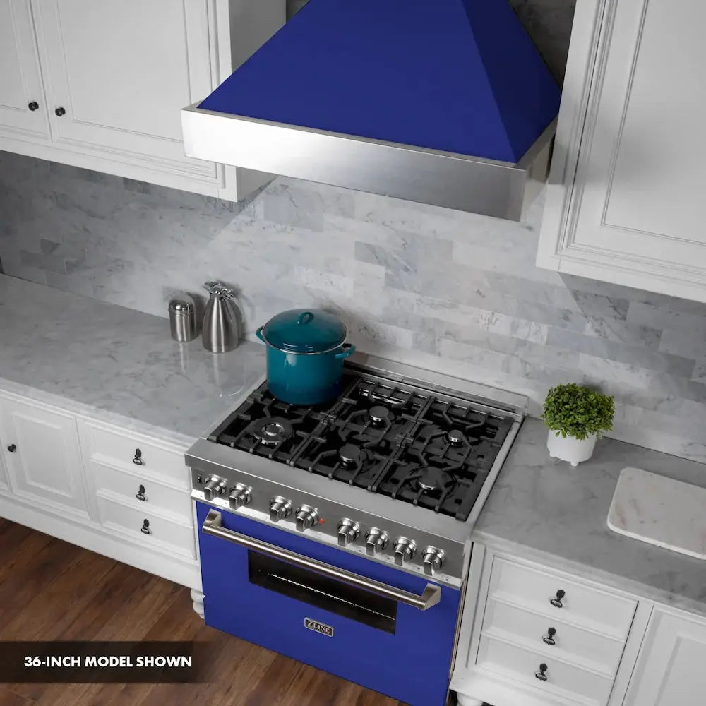 ZLINE 30" Bundle Range RAS-BM-30 & Range Hood 8654BM-30, 2KP-RASBMRH30 by Farmhouse Kitchen and Bath