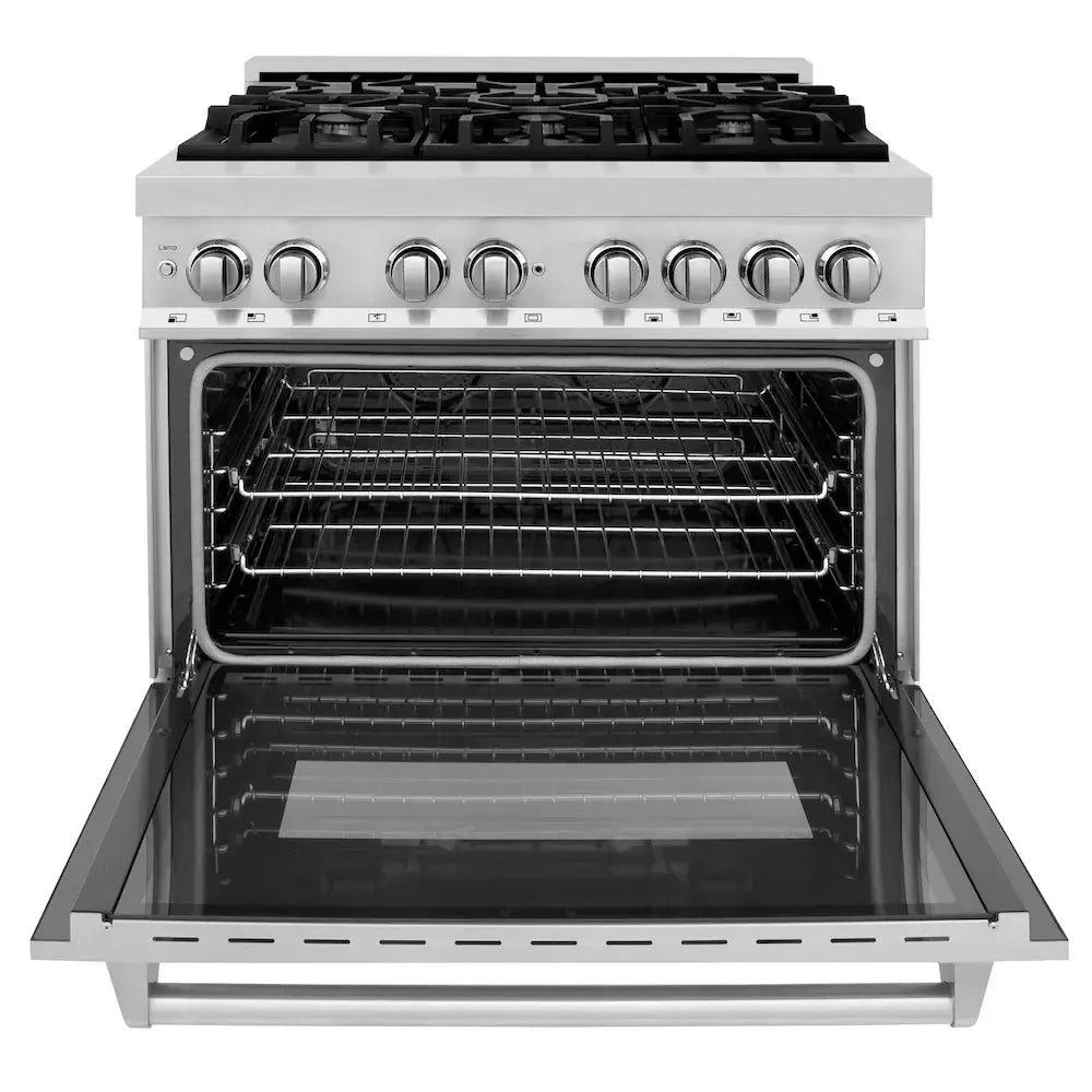 ZLINE 36" Bundle Range RA-SN-36 & Range Hood KB-36, 2KP-RASNRH36 by Farmhouse Kitchen and Bath