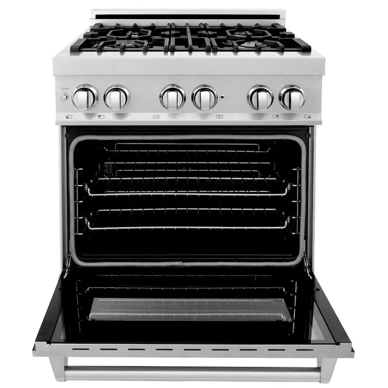 ZLINE 30" Bundle Range RAS-SN-30 & Range Hood 8654SN-30, 2KP-RASSNRH30 by Farmhouse Kitchen and Bath