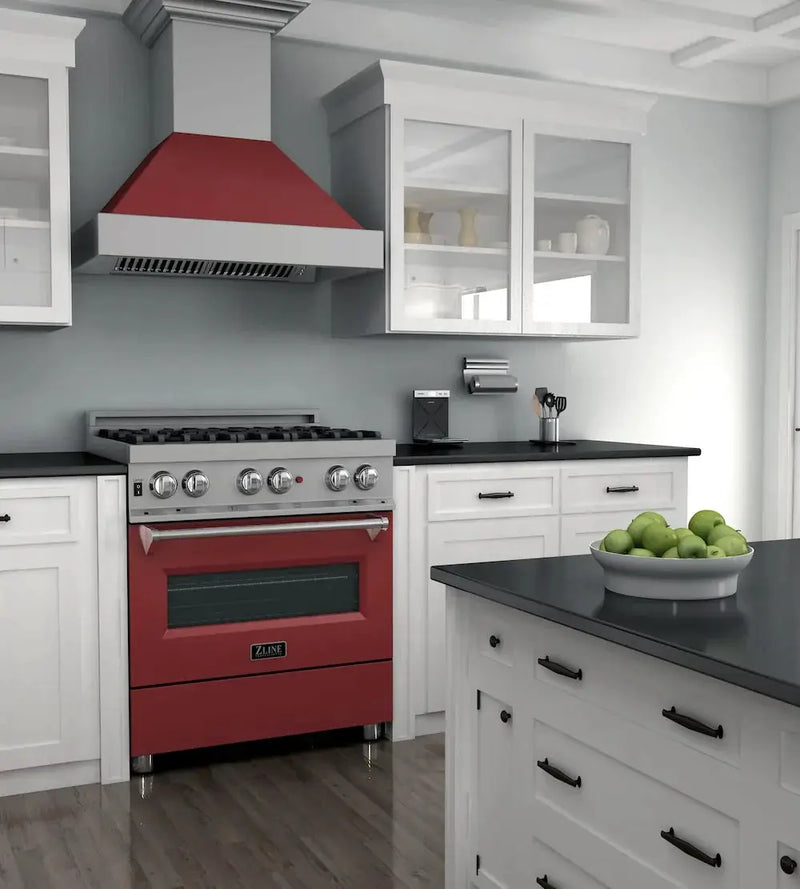 ZLINE 30" Bundle Range RAS-RM-30 & Range Hood 8654RM-30, 2KP-RASRMRH30 by Farmhouse Kitchen and Bath