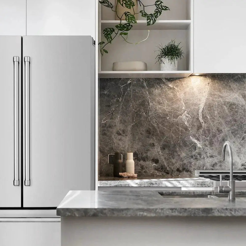 ZLINE Kitchen Package Refrigerator, Rangetop, Wall Oven, Microwave 4KPR-RT36-MWAWS by Farmhouse Kitchen and Bath