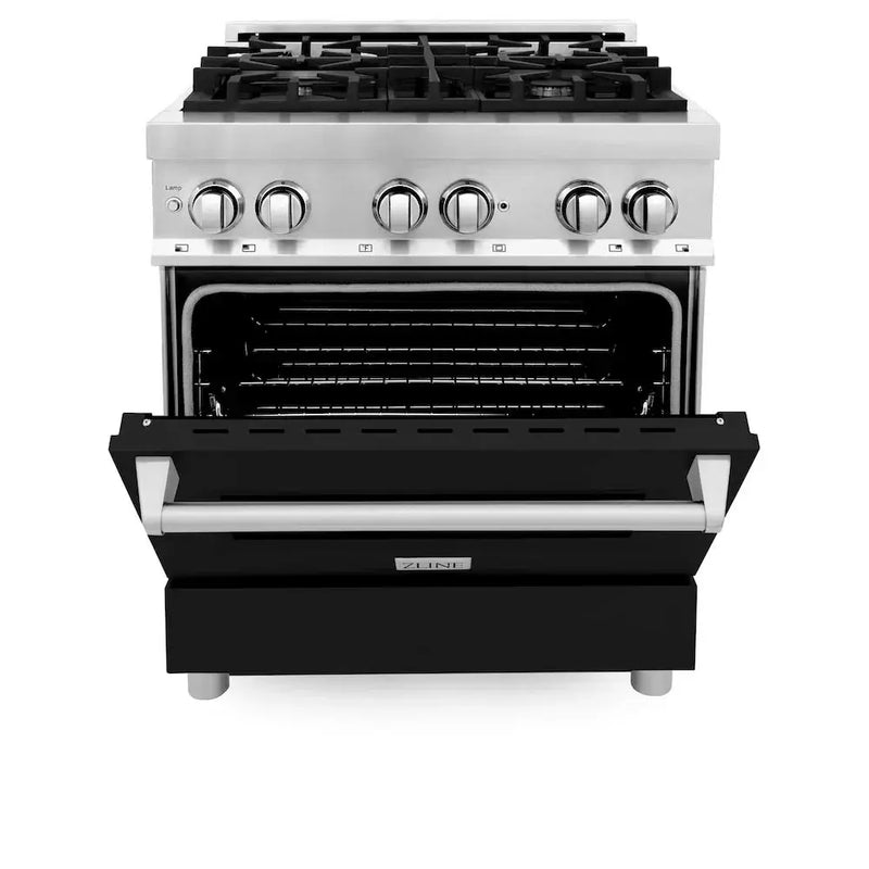 ZLINE 30" Bundle Range RA-BLM-30 & Wall Range Hood KB-30, 2KP-RABLMRH30 by Farmhouse Kitchen and Bath