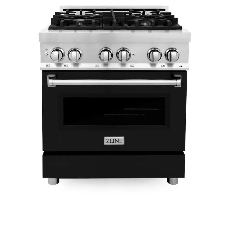 ZLINE 30" Bundle Range RA-BLM-30 & Wall Range Hood KB-30, 2KP-RABLMRH30 by Farmhouse Kitchen and Bath