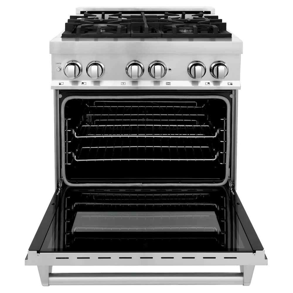 ZLINE Kitchen Package Refrigerator, Range , Microwave, Dishwasher , 4KPR-RAOTRH30-DWV by Farmhouse Kitchen and Bath