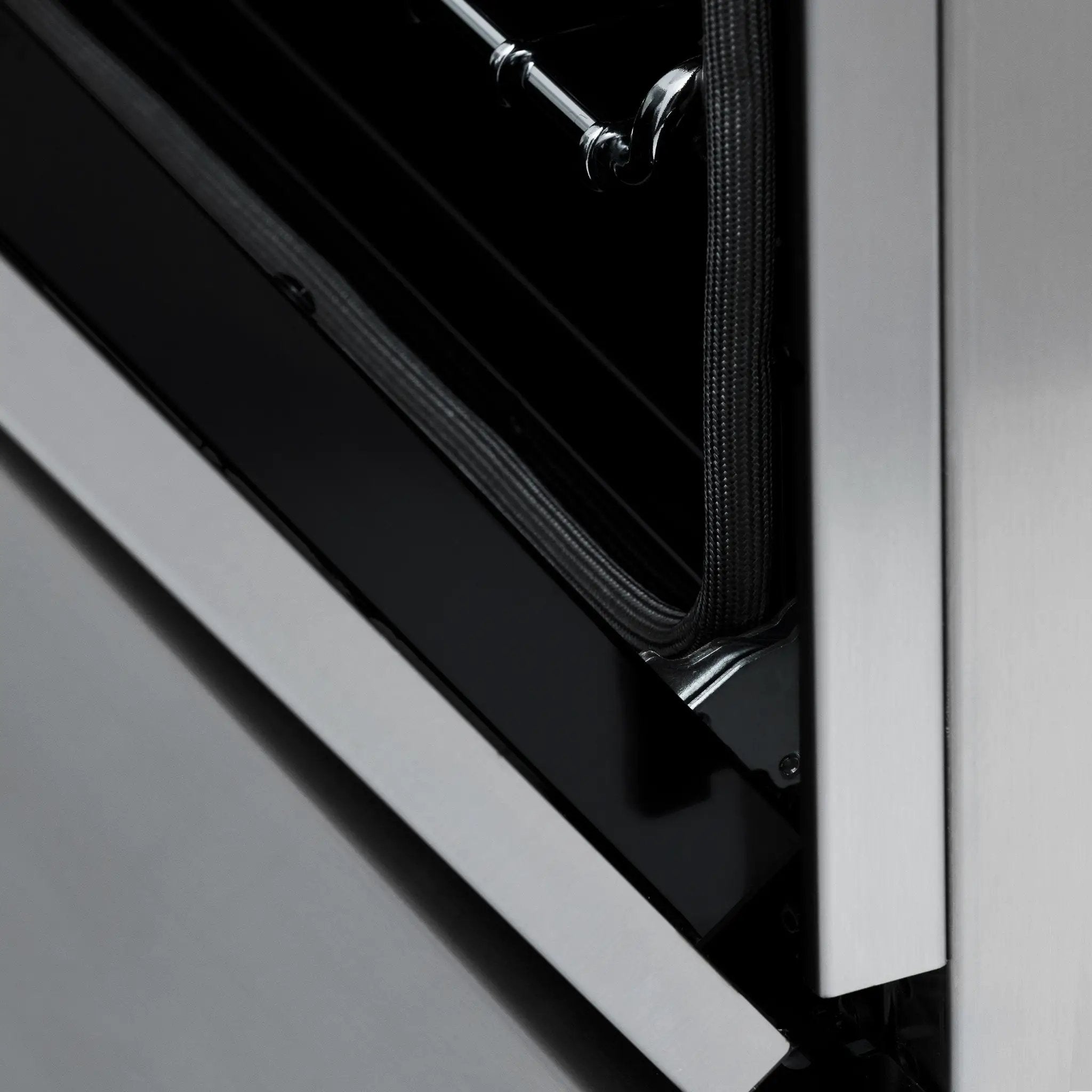 ZLINE 24" Autograph Dual Fuel Range, Stainless, Black accents, RAZ-24-MB by Farmhouse Kitchen and Bath
