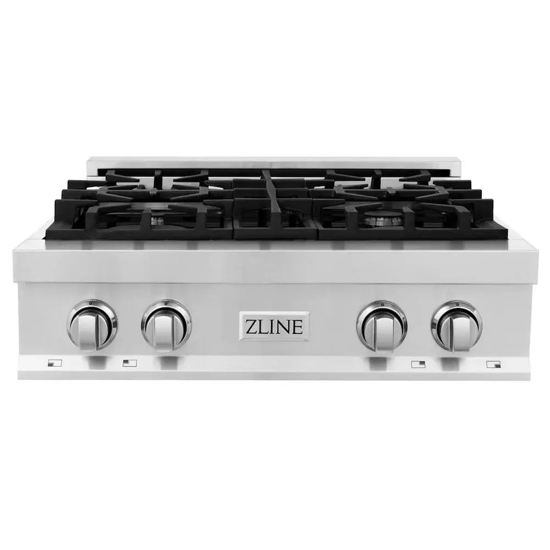 ZLINE Kitchen Package Refrigerator, Rangetop, Wall Oven, Microwave 4KPR-RT30-MWAWS by Farmhouse Kitchen and Bath