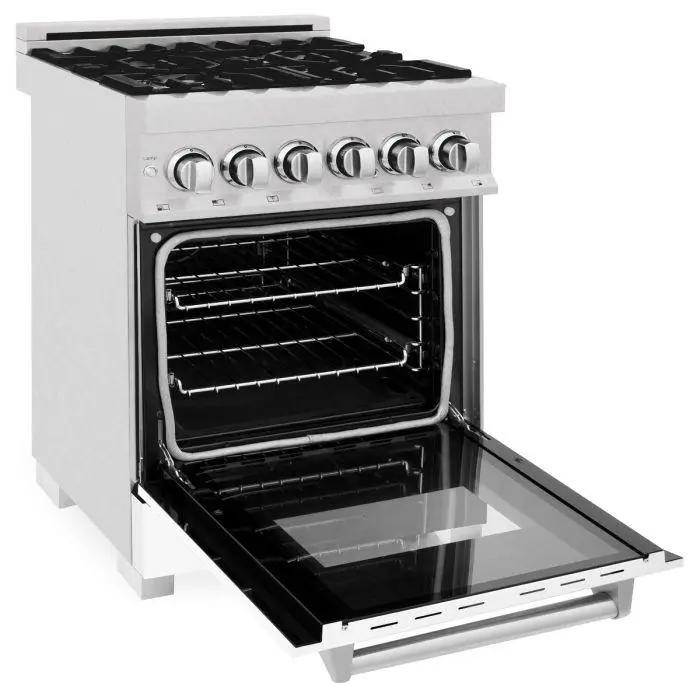 ZLINE 24" Professional Dual Fuel Range, Matte White Door, RA-WM-24 by Farmhouse Kitchen and Bath