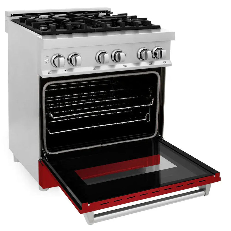 ZLINE 30" Bundle Range RA-RG-30 & Wall Range Hood KB-30, 2KP-RARGRH30 by Farmhouse Kitchen and Bath