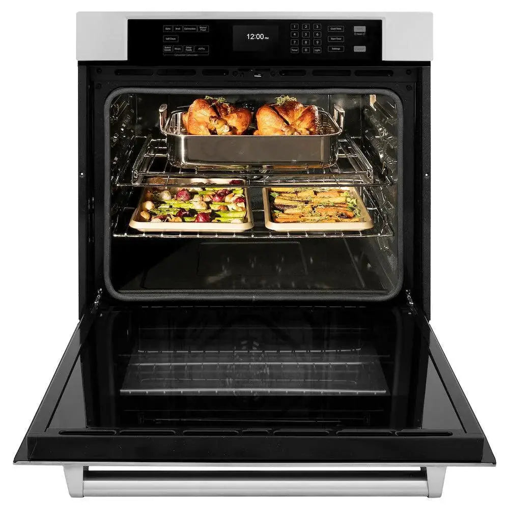 ZLINE Kitchen Package Refrigerator, Rangetop, Wall Oven, Microwave 4KPR-RT36-MWAWS by Farmhouse Kitchen and Bath
