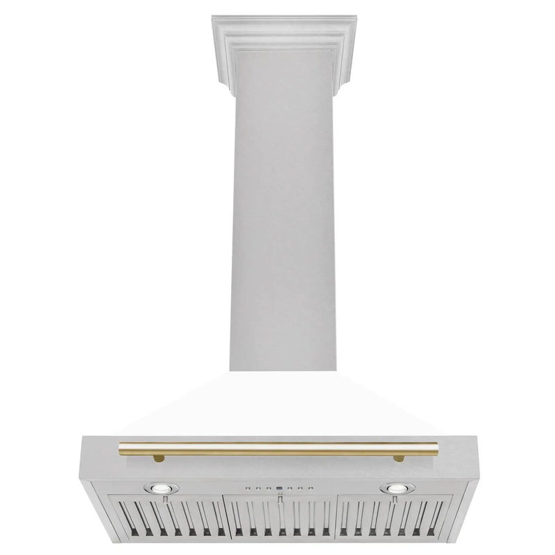 ZLINE 30" Autograph Stainless Wall Range Hood KB4SNZ-WM30-G by Farmhouse Kitchen and Bath