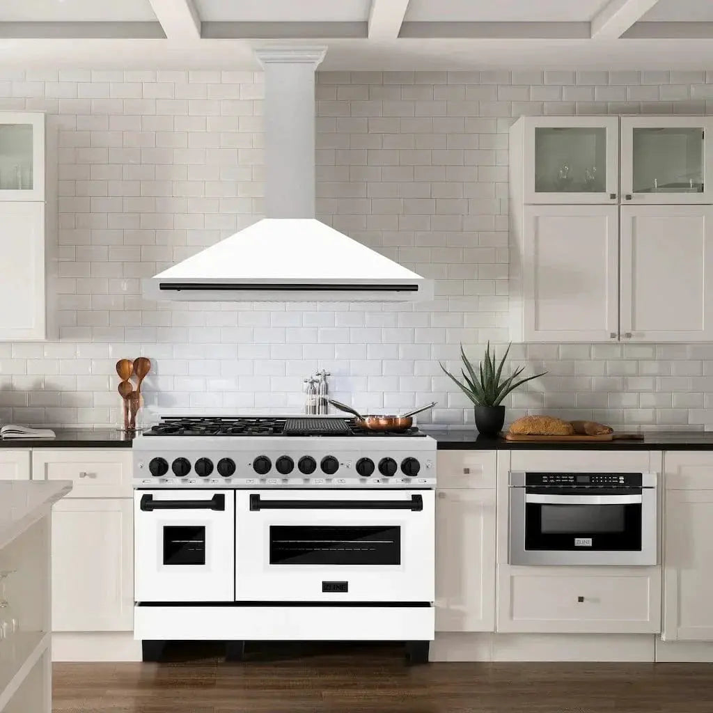 ZLINE 48" Autograph Stainless Wall Range Hood KB4SNZ-WM48-MB by Farmhouse Kitchen and Bath