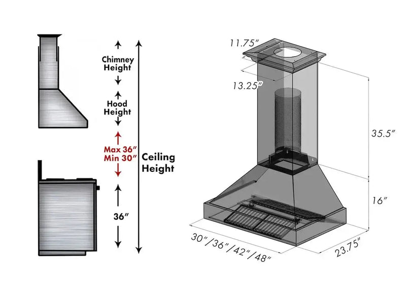 ZLINE 30" Bundle Range RAS-BG-30 & Range Hood 8654BG-30, 2KP-RASBGRH30 by Farmhouse Kitchen and Bath