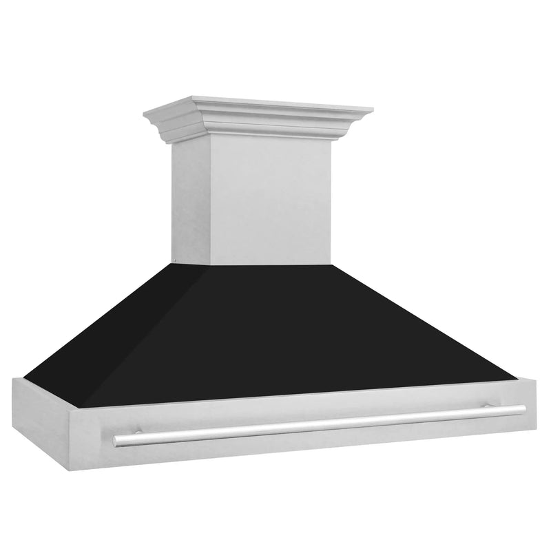 ZLINE 48" Autograph DuraSnow Black Matt Wall Range Hood 8654SNX-BLM-48 by Farmhouse Kitchen and Bath