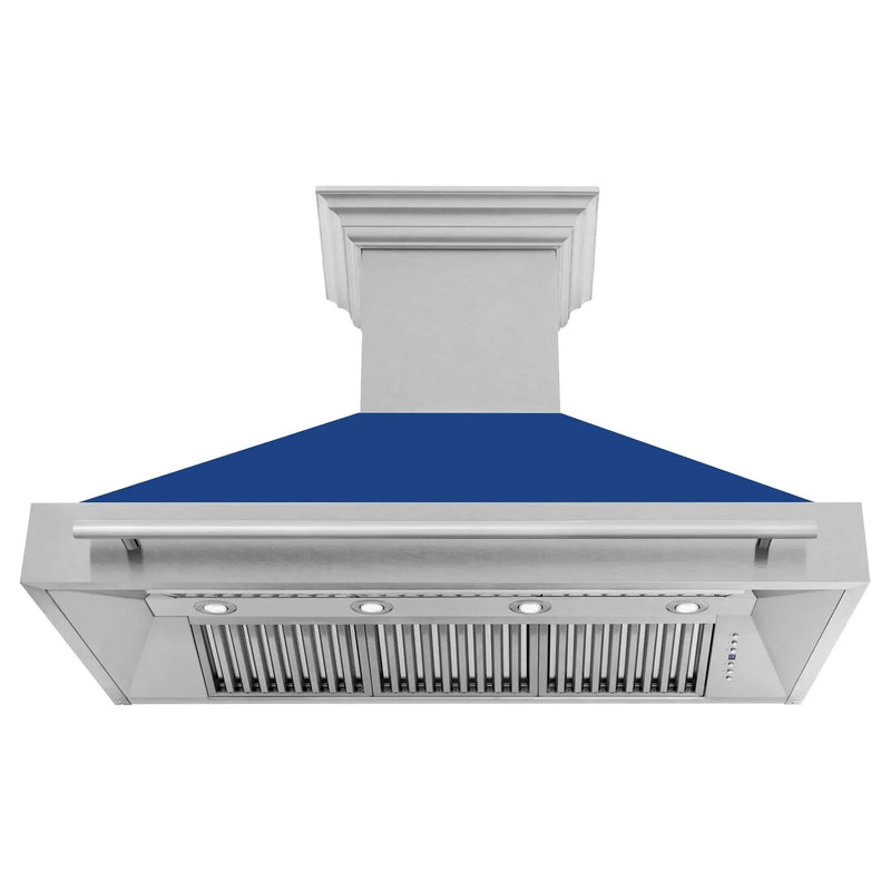 ZLINE 48" Autograph DuraSnow Stainless Wall Range Hood 8654SNX-BM-48 by Farmhouse Kitchen and Bath