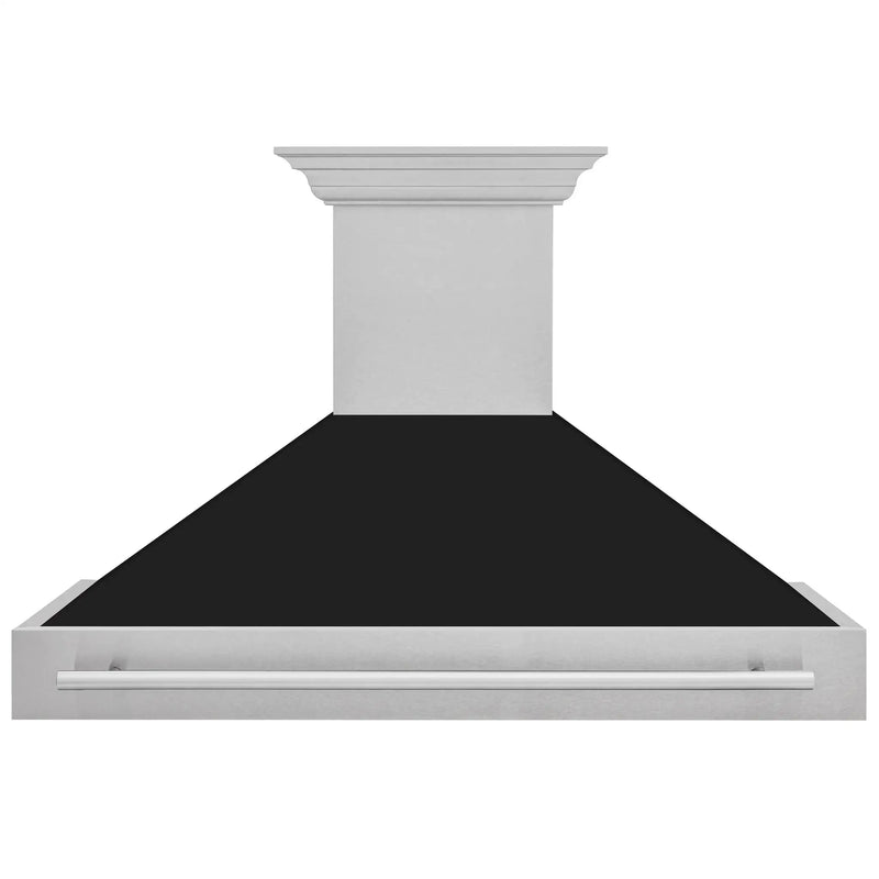 ZLINE 48" Autograph DuraSnow Black Matt Wall Range Hood 8654SNX-BLM-48 by Farmhouse Kitchen and Bath