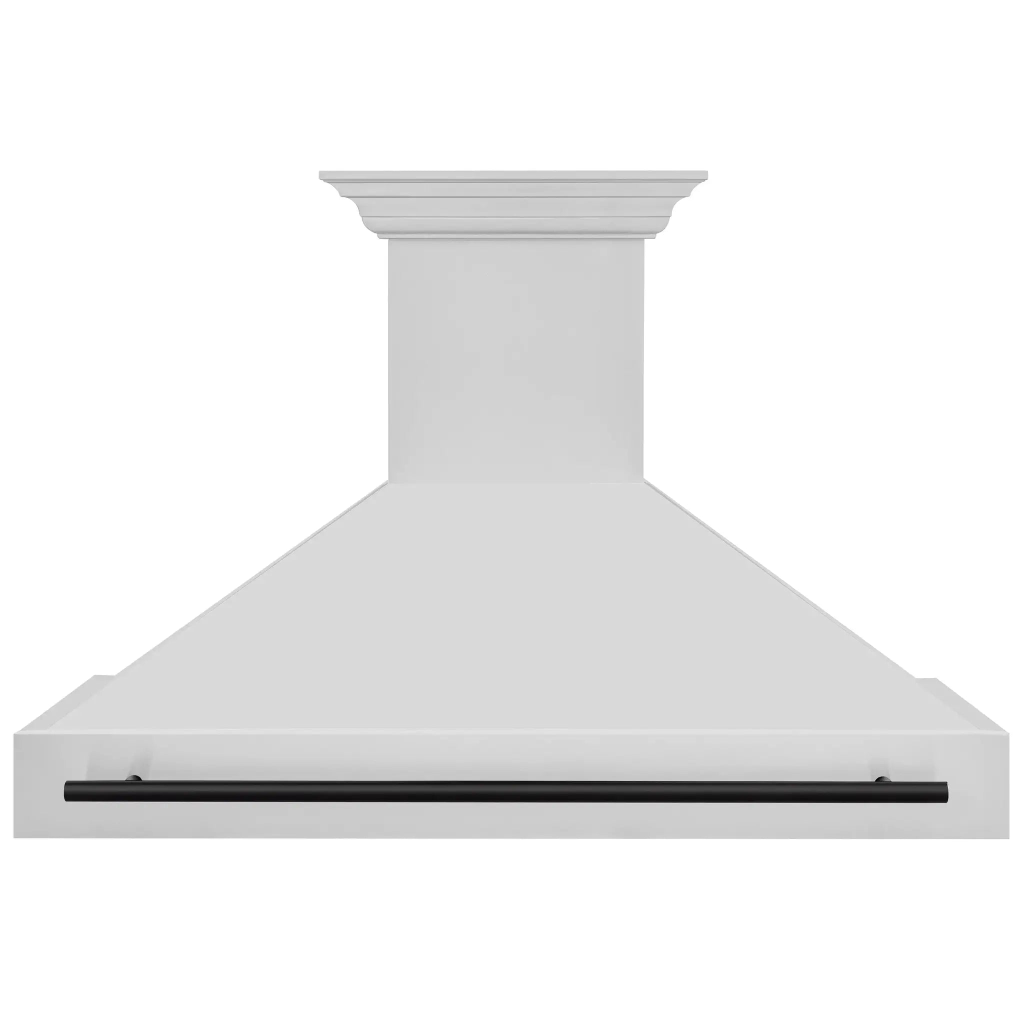 ZLINE 48" Autograph Stainless Wall Range Hood, Black Handle 8654STZ-48-MB by Farmhouse Kitchen and Bath