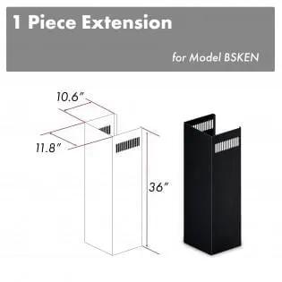 ZLINE 1-36 in. Chimney Extension for 9 ft. to 10 ft. Ceilings, 1PCEXT-BSKEN by Farmhouse Kitchen and Bath