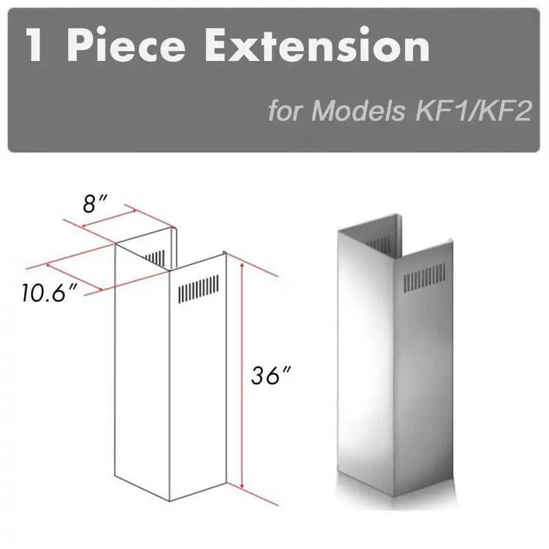 ZLINE 1 Piece Chimney Extension for 10' Ceiling,1PCEXT-KF1 by Farmhouse Kitchen and Bath
