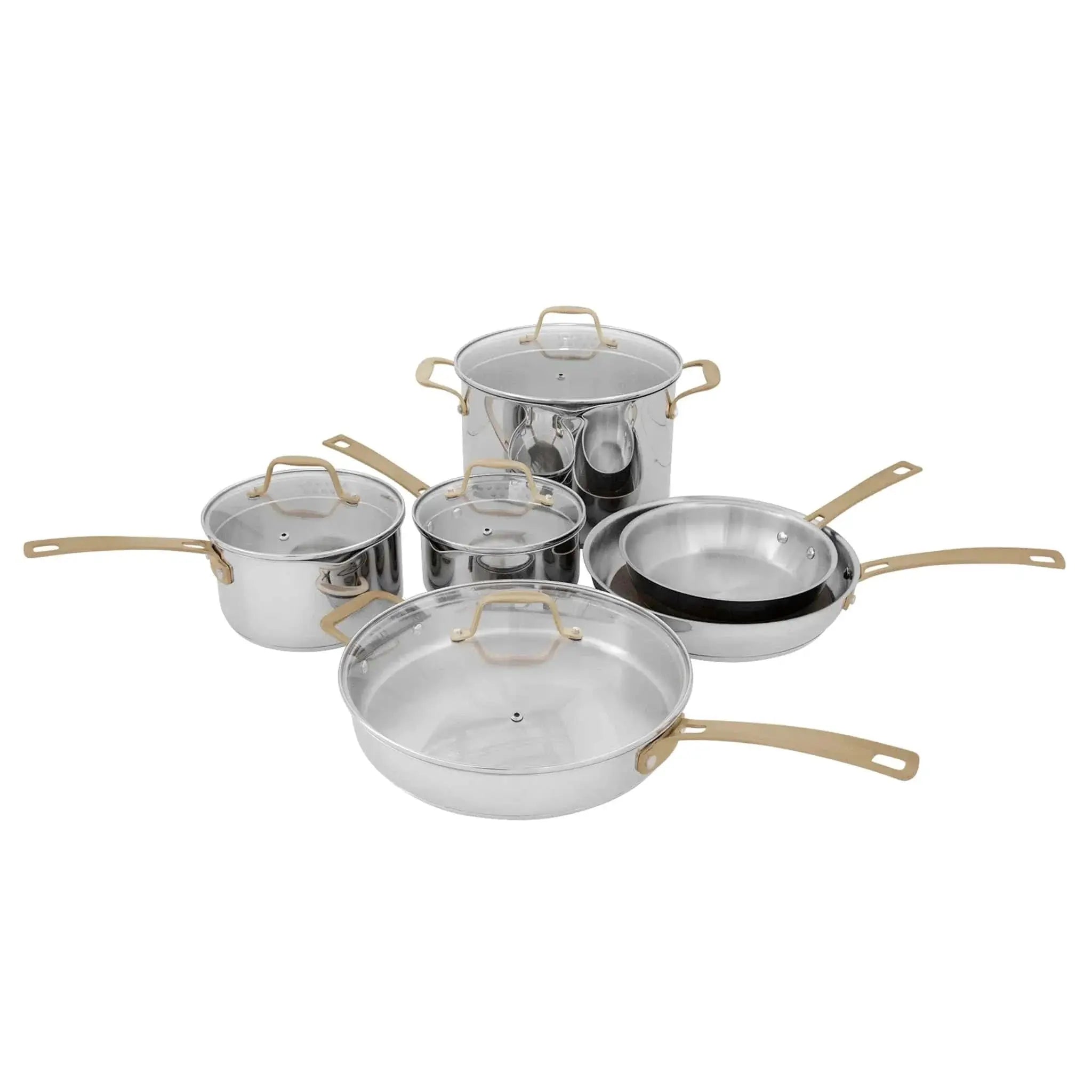 ZLINE 10-Piece Stainless Steel Non-Toxic Cookware Set CWSETL-ST-10 by Farmhouse Kitchen and Bath