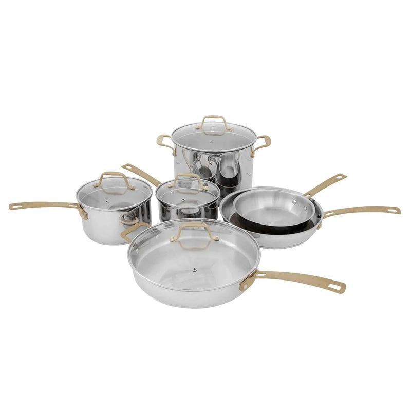 ZLINE 10-Piece Stainless Steel Non-Toxic Cookware Set CWSETL-ST-10 by Farmhouse Kitchen and Bath
