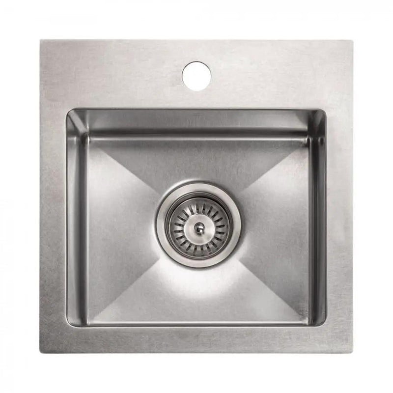 ZLINE 15" Topmount Single Bowl Bar Sink DuraSnow Stainless Steel, STS-15S by Farmhouse Kitchen and Bath